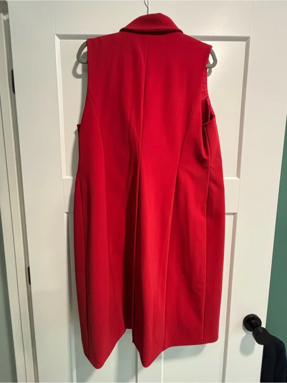 NWT GSTQ Women's Red Sleeveless Long Blazer Vest - Picture 5 of 5